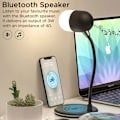 Miniatyrbilde 5 av 5: PROMATE LumiQi LED Table Lamp with Wireless charging and Bluetooth speaker