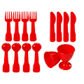 Miniatyrbillede 5 af 5: Food Set Pitcher Mug Plates 42 Pieces