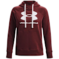 Miniatyrbilde 1 av 5: Under Armour Women's Rival Fleece Logo Hoodie Burgundy 1356318 690