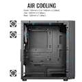 Pikkukuva 1 / 4: Aerocool HEXFORMBKV2 Micro ATX PC Case 3 Fans FRGB Black