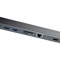 Miniatyrbilde 3 av 8: Baseus Enjoyment Series Multi-functional Type-C intelligent HD HUB（PD/HD4K*2/VGA/RJ45/SD/TF/USB*3/Audio*1/Stand)Dark gray