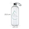 Miniatyrbillede 9 af 10: Xavax To Go Glass Bottle, 1l, with Protective Sleeve, Loop, for Carbonated & Hot/Cold