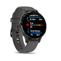 Pikkukuva 3 / 4: Garmin Venu 3S 3.05 cm (1.2") AMOLED 41 mm Digital 390 x 390 pixels Touchscreen Grey Wi-Fi GPS (satellite)