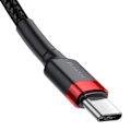Miniatyrbillede 3 af 10: Baseus Type-C - Type-C cable Cafule PD2.0 60W Flash charging (20V 3A) 1m Black/Gray (CATKLF-H91)