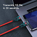 Miniatyrbillede 5 af 11: Baseus Cafule Cable USB-C PD 2.0 QC 3.0 60W 1m (Red)