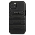 Pikkukuva 4 / 8: AMG AMHCP13SGSEBK Leather Debossed Lines Back Case For Apple iPhone 13 Mini Black