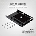 Miniatyrbillede 7 af 7: CORSAIR Dual SSD Mounting Bracket - hard drive bracket