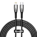 Miniatyrbilde 2 av 5: USB-C cable for Lightning Baseus Glimmer Series, 20W, 2m (Black)