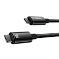 Pikkukuva 4 / 9: CABLU alimentare si date Baseus Tungsten Gold, Fast Charging Data Cable pt. smartphone, USB Type-C la USB Type-C PD 3.1, 240W, braided, 3m, negru "CAW