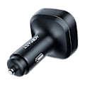 Miniatyrbillede 2 af 3: Car Charger Acefast B5, 101W, 2x USB-C + USB, OLED (black)
