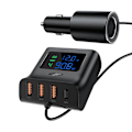 Pikkukuva 1 / 4: Car Charger Acefast B8, 3x USB + USB-C, 90W (black)
