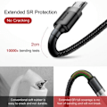 Miniatyrbillede 5 af 9: Baseus CAMKLF-AG1 USB cable 0.5 m USB A Micro-USB B Black