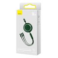 Miniatyrbild 4 av 5: Baseus Bright Mirror 3, USB 3-in-1 cable for micro USB / USB-C / Lightning 66W / 2A 1.1m (Green)