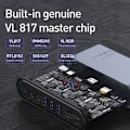 Pikkukuva 8 / 11: Baseus HUB Working Station Three-Screen Multifunction Type-C Adapter (CN+EU+UK) Dark Gray CAHUB-DG0G