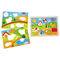 Miniatyrbillede 2 af 3: HAPE Sunny Valley Puzzle 3 in 1, E1601A