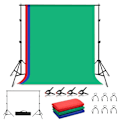 Miniatyrbillede 1 af 3: Photo studio background support Puluz 2x2m + Backdrops 3 pcs PKT5204