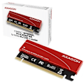 Miniatyrbilde 2 av 4: AXAGON PCEM2-S PCI-E 3.0 16x - M.2 SSD NVMe, up to 80mm SSD, low profile, cooler