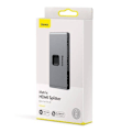 Miniatyrbild 1 av 9: SWITCH video Baseus Matrix, HDMI bidirectional - 2x HDMI 4K / 30 Hz, gri "CAHUB-BC0G" (timbru verde 0.8 lei) - 6953156219700