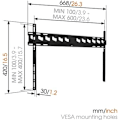 Miniatyrbillede 3 af 4: Vogels | Wall mount | MA4000-A1 | Fixed | 40-80 " | Maximum weight (capacity) 80 kg | Black