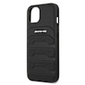 Pikkukuva 6 / 8: AMG AMHCP13SGSEBK Leather Debossed Lines Back Case For Apple iPhone 13 Mini Black