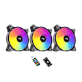 Pikkukuva 3 / 3: Computer Fan set 3in1 Aigo AR12 ARGB 120x120 (black)