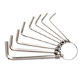 Miniatyrbillede 3 af 5: Hex Key Sets 1.5-6mm Deli Tools EDL3080 (silver)