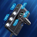 Miniatyrbilde 9 av 9: Joyroom Car Charger 9-in-1, (C+U+U+U+U+U+ 3 cigarette lighter socket) 154W, Black (JR-CL06)