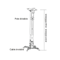 Pikkukuva 3 / 3: Sunne | Projector Ceiling mount | PRO02S | Tilt, Swivel | Maximum weight (capacity) 20 kg | Silver