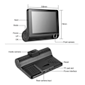 Miniatyrbillede 1 af 7: RoGer 3in1 Car video recorder with integrated front / rear / inside camera /  Full HD / 170 degree view