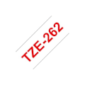 Miniatyrbillede 3 af 3: TZE-262 LAMINATED TAPE 36 MM 8M/RED ON WHITE