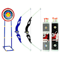 Miniatyrbillede 2 af 5: Shooting Set Bow Shield on Stand 134 cm Quiver Pistols