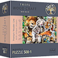 Miniatyrbillede 1 af 5: TREFL wooden puzzle Wild cats in the jungle 500+1 pcs