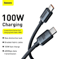 Miniatyrbillede 10 af 11: Baseus Crystal Shine cable USB-C to USB-C, 100W, 2m (black)