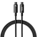 Miniatyrbillede 5 af 9: Baseus Type-C to Type-C Tungsten Gold Series Cable 480Mb/s, 240W, 1m, Black (CAWJ040001)