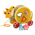 Miniatyrbillede 2 af 5: Fox to pull on wheels Wooden Blocks Sorter