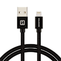 Miniatyrbild 3 av 4: Swissten Datový Kabel Textile Usb / Lightning 3,0 M Černý