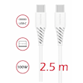 Miniatyrbillede 4 af 4: Swissten Datový kabel TPE USB-C / USB-C PD 5 A (100 W) 2,5 M bílý