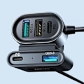 Pikkukuva 7 / 11: Joyroom Car Charger 5-in-1, C+C+U+U+U, QC 3.0, PD 3.0, FCP, AFC, 12V/24V, 72W, Black (JR-CL05)