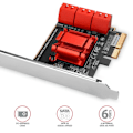 Miniatyrbilde 1 av 4: Six-channel SATA III PCI-Express controller with six internal SATA ports. Standard & Low profile.