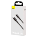 Miniatyrbillede 1 af 11: Baseus Type-C - Lightning High Density Braided Fast charging cable PD 20W 1m Black (CATLGD-01)