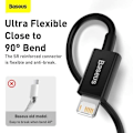 Miniatyrbilde 4 av 11: Baseus Lightning Superior Series cable, Fast Charging, Data 2.4A, 1m Black (CALYS-A01)