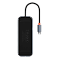 Miniatyrbild 10 av 10: Hub 5in1 Baseus AcmeJoy series USB-C to 2xUSB 3.0 + USB 2.0 + USB-C PD + RJ45 (dark grey)