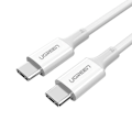Miniatyrbillede 1 af 3: CABLU alimentare si date Ugreen, "US300", Fast Charging Data Cable pt. smartphone,USB Type-C la Type-C, ABS, 5A, 2m, alb "60552" (timbru verde 0.08 le