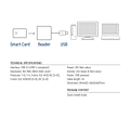 Miniatyrbillede 3 af 6: ACT USB 2.0 Smart Card ID reader