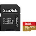 Miniatyrbilde 1 av 3: SanDisk Extreme 128 GB MicroSDXC UHS-I Class 10