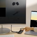 Miniatyrbillede 9 af 11: Baseus Lite Series Hub 6w1 USB-C to 2x USB 3.0 + USB-C + HDMI + SD/TF (black)