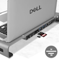 Miniatyrbillede 5 af 9: Swissten Multifunctional USB-C Laptop Docking Station / HDMI / USB 3.0 / 2x USB-C / RJ45 / SD / Micro SD / VGA / Audio