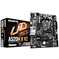 Miniatyrbilde 1 av 4: GIGABYTE A520M K V2 Motherboard - Supports AMD Ryzen 5000 Series AM4 CPUs, up to 5100MHz DDR4 (OC), PCIe Gen3 x4 M.2, GbE LAN, USB 3.2 Gen 1