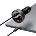 Miniatyrbillede 8 af 9: Car charger Baseus Superme, USB, USB-C, 140W (black)