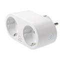 Miniatyrbilde 2 av 4: DELTACO SMART HOME switch, WiFi 2.4GHz, energy monitoring, 2xCEE 7/3, 13A, timer, white / SH-P02E